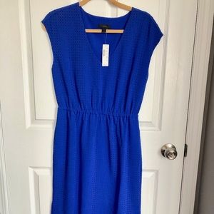 New - J. Crew Perforated Drapey Crepe Slit Dress